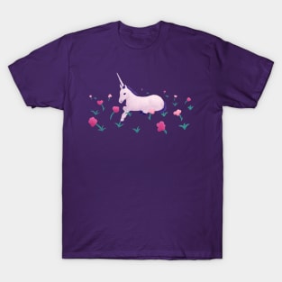 Unicorn Resting in Roses T-Shirt